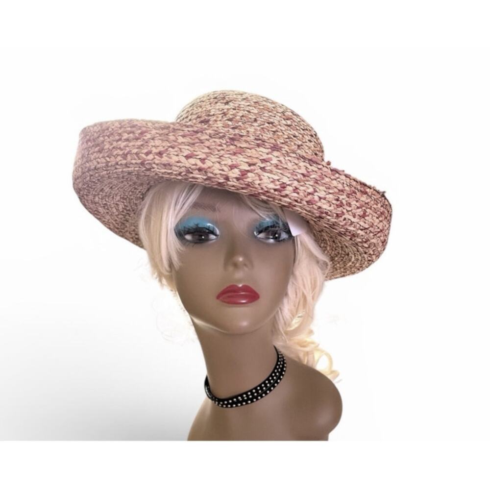 Kettle Brim Straw Upturned Sun Hat Travel Beach Resort Wear OS